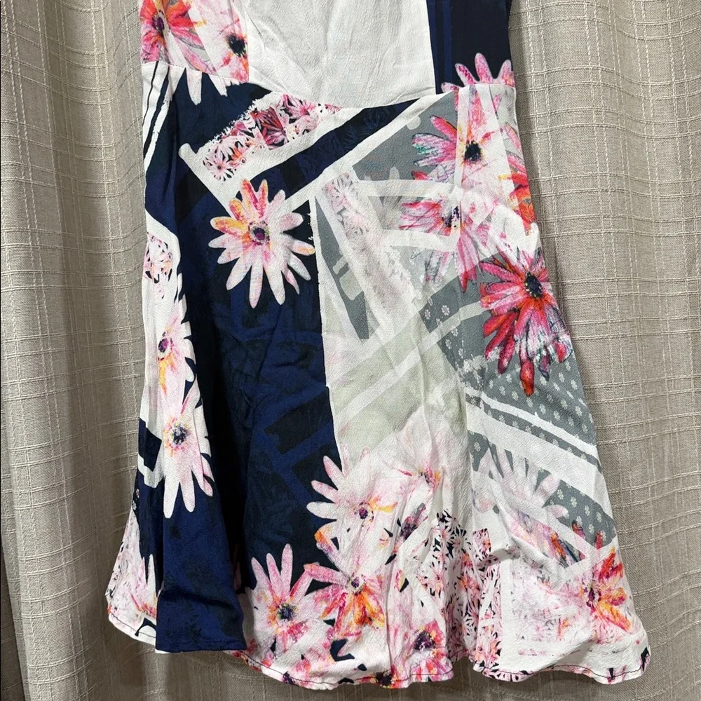 French Connection sleeveless floral and geometric print dress size 6